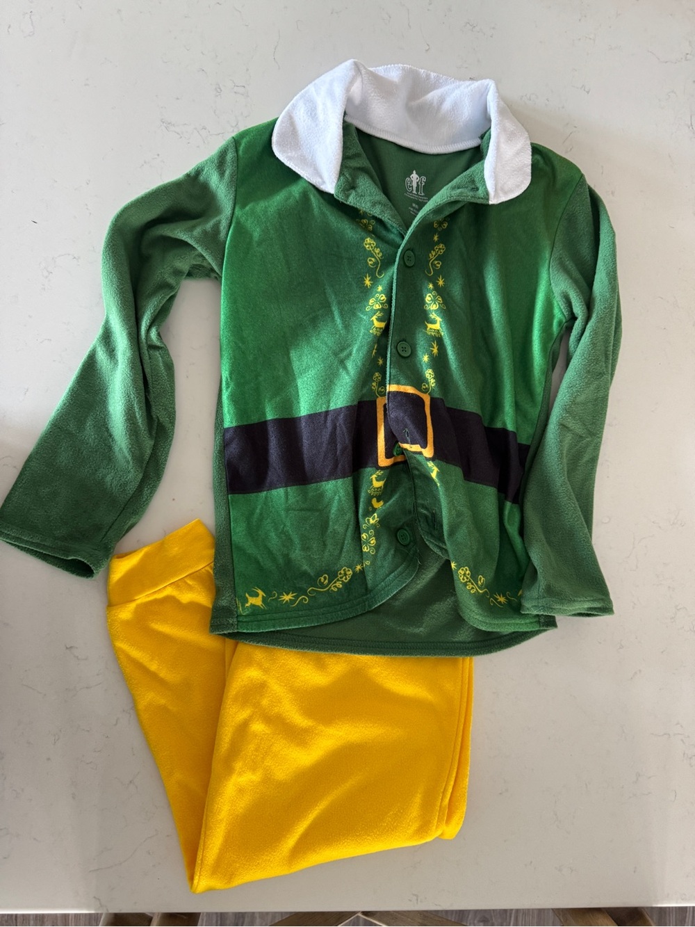 ELF Green and Yellow Holiday Elf Costume Set for Kids